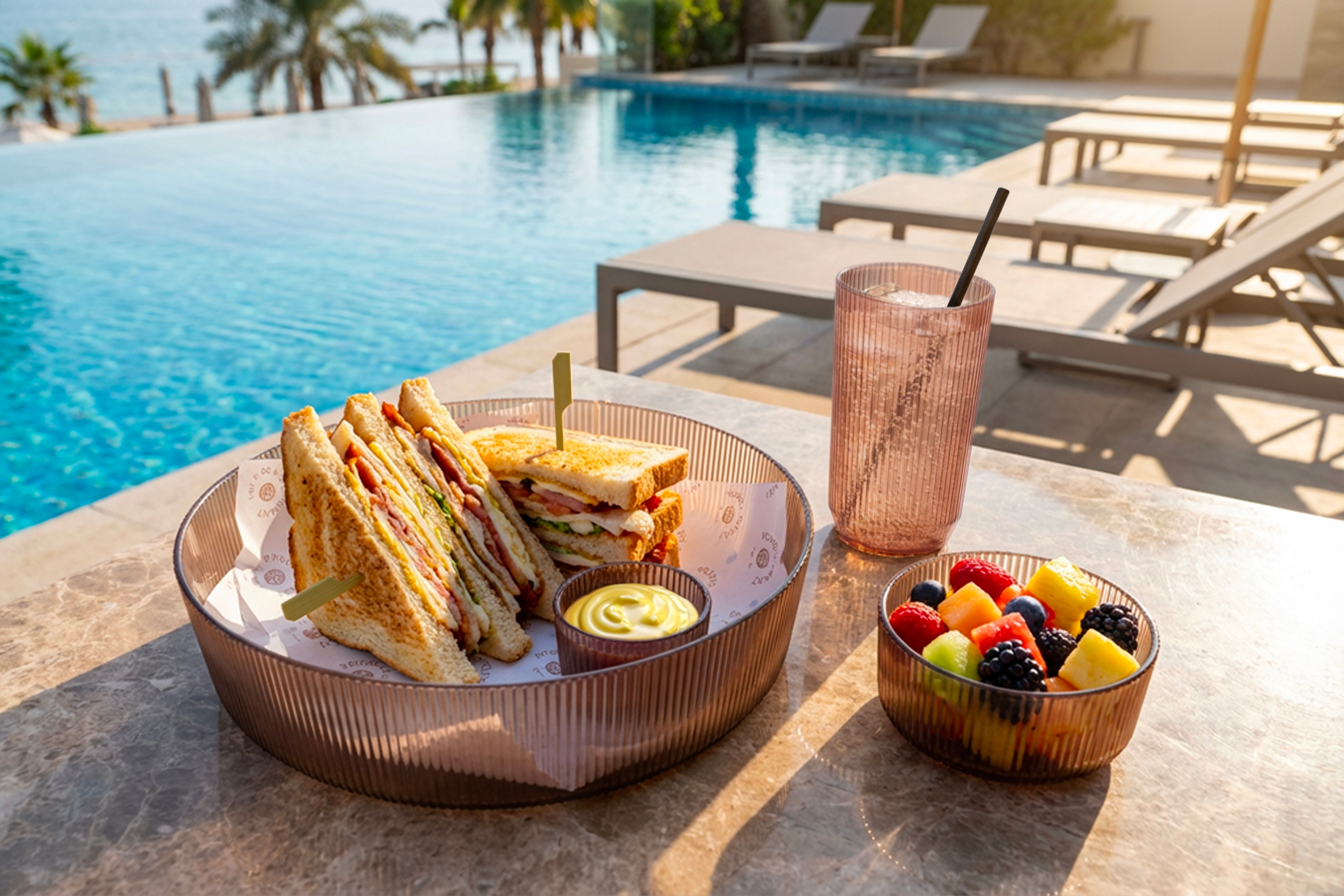 Gatsby Serveware Rose - Pool Service